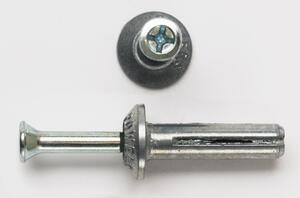 1/4 X 3/4 ZAMAC HAMMER SCREW ANCHOR - REMOVABLE WITH PHILLIPS DRIVE NAIL